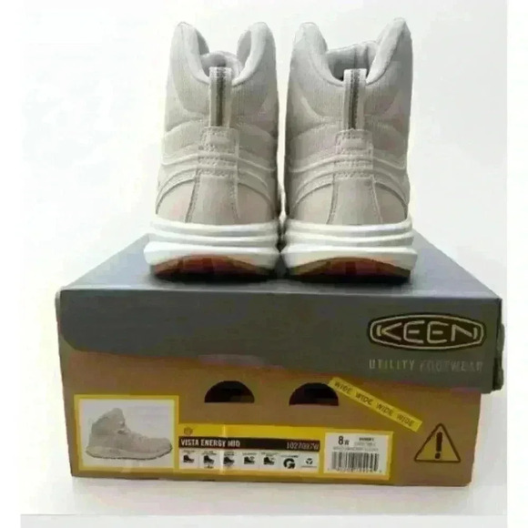 KEEN Vista Energy Ws Sz 8 W Birch Brown Composite Toe Slip Resistant Hike Work - Picture 2 of 8